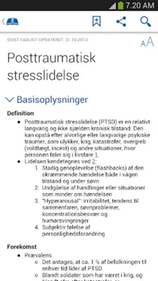 Lægehåndbogen android App screenshot 1